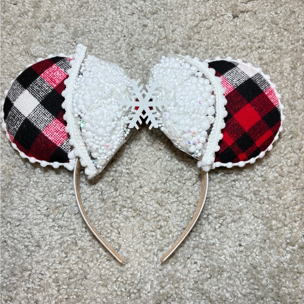 Plaid and White Kids Headband